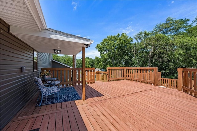 1806 E 125th St, Kansas City, MO 64146 - view of wooden deck