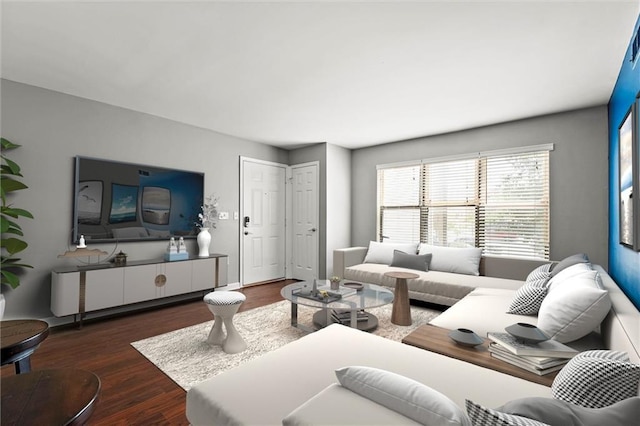 435 W 9th St Unit 204, Kansas City, MO 64105 - living room featuring wood finished floors