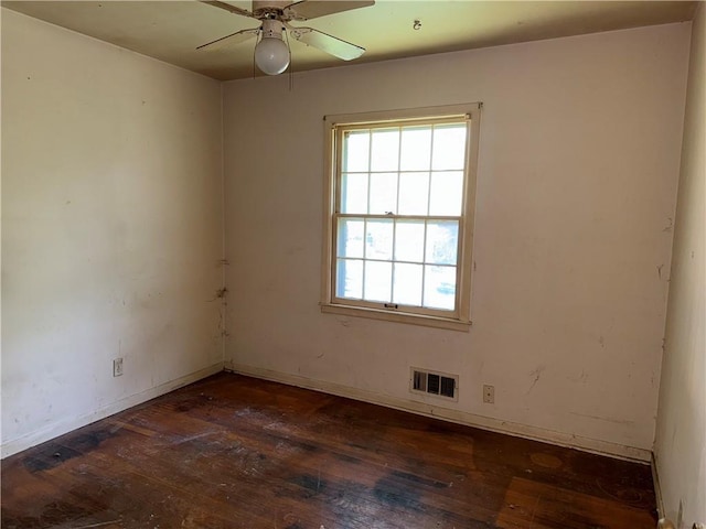 8812 W 72nd St, Overland Park, KS 66204 - spare room with hardwood / wood-style floors and ceiling fan