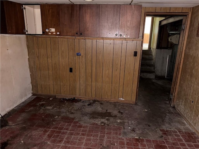 8812 W 72nd St, Overland Park, KS 66204 - basement featuring wood walls