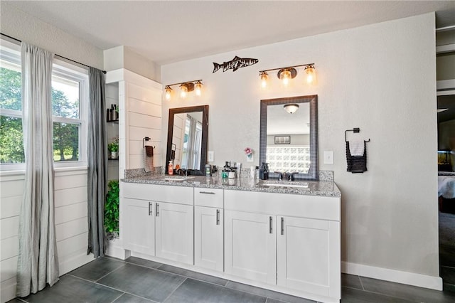 4815 Cheyenne Ln, Mclouth, KS 66054 - bathroom with double vanity and tile patterned flooring