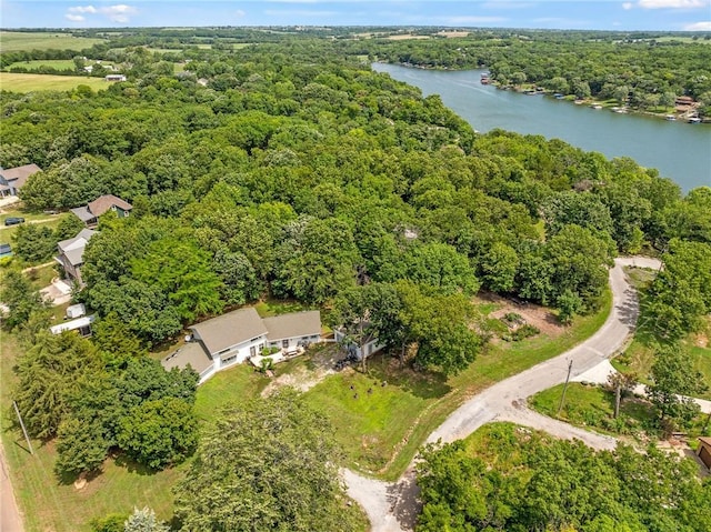 4815 Cheyenne Ln, Mclouth, KS 66054 - aerial view of property's location with a heavily wooded area and a large body of water