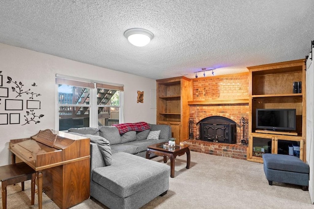 820 S Virginia Ln, Olathe, KS 66061 - living room with a textured ceiling and carpet