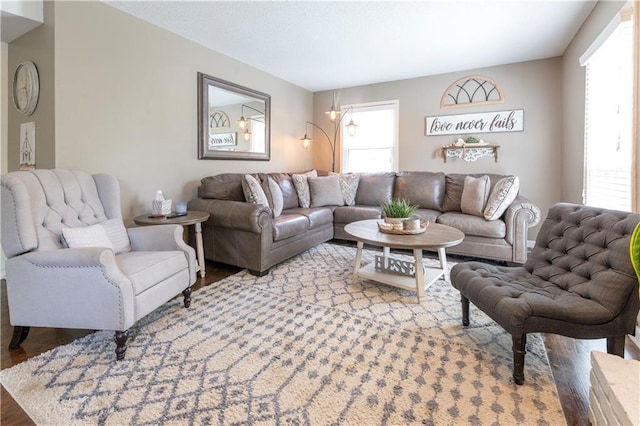 12408 Monroe Ave, Grandview, MO 64030 - living room featuring wood finished floors