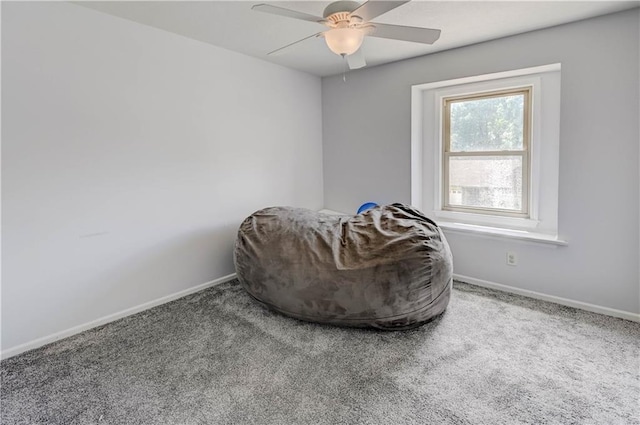 5300 NW 58th Ter, Kansas City, MO 64151 - living area with carpet and ceiling fan