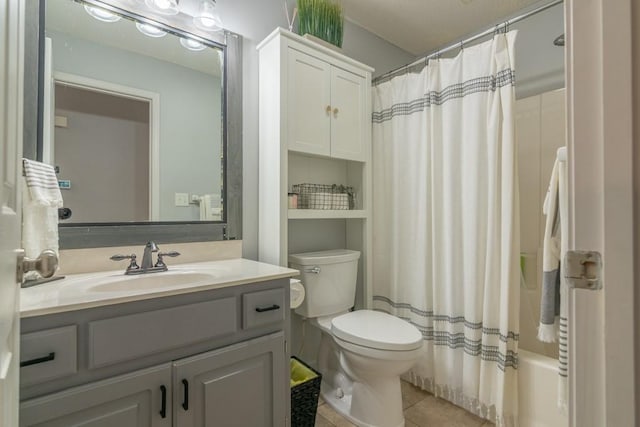 4603 N 111th St, Kansas City, KS 66109 - bathroom with vanity, tile patterned floors, and shower / tub combo with curtain