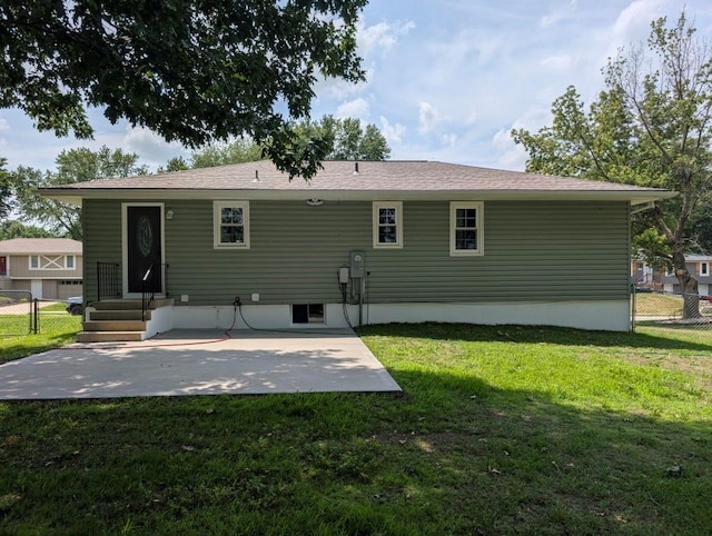 2205 S Owing St, Oak Grove, MO 64075 - rear view of house featuring a patio and entry steps