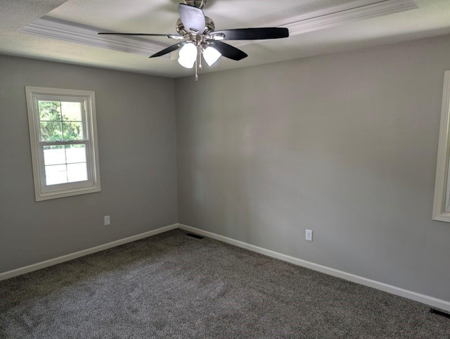 2205 S Owing St, Oak Grove, MO 64075 - carpeted spare room featuring a ceiling fan and baseboards