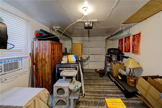 3136 S 8th St, Kansas City, KS 66103 - garage with a garage door opener and cooling unit