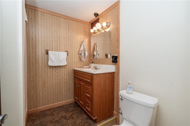 303 W S St, Spring Hill, KS 66083 - bathroom with vanity and wooden walls