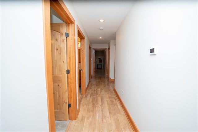29309 E State Route B, Archie, MO 64725 - hallway featuring light wood finished floors and recessed lighting