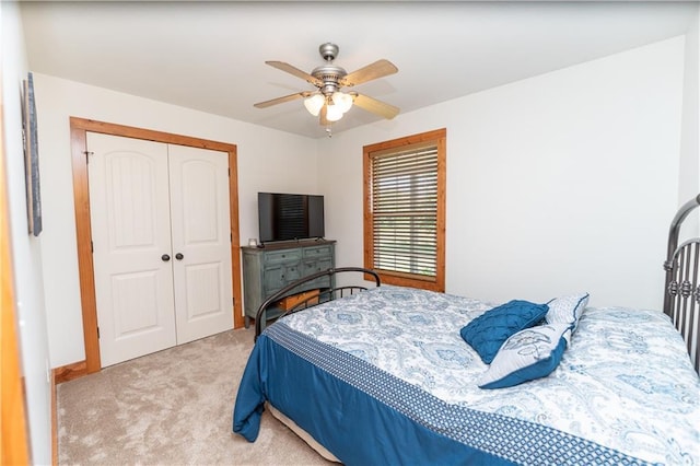 29309 E State Route B, Archie, MO 64725 - carpeted bedroom with a closet and ceiling fan