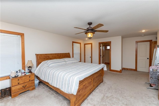 29309 E State Route B, Archie, MO 64725 - bedroom featuring light carpet and ceiling fan