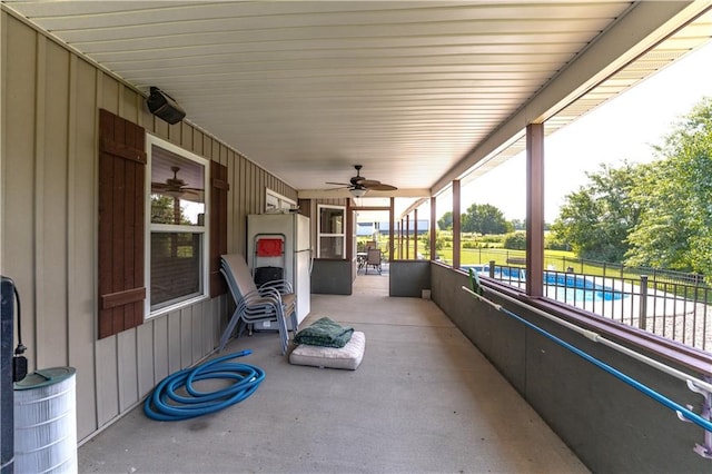 29309 E State Route B, Archie, MO 64725 - view of patio / terrace with a ceiling fan