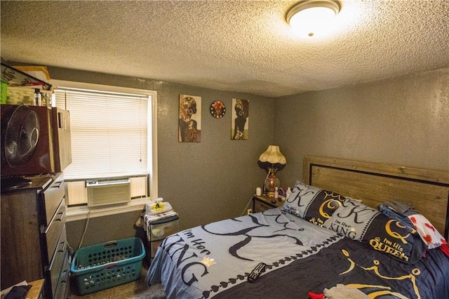 5521-3 Wabash Ave, Kansas City, MO 64130 - bedroom with a textured ceiling and cooling unit