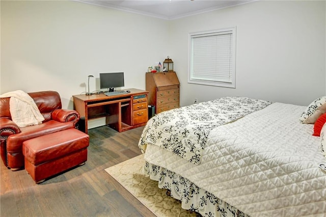 14780 S Glen Eyrie St, Olathe, KS 66061 - bedroom with dark wood-type flooring and crown molding