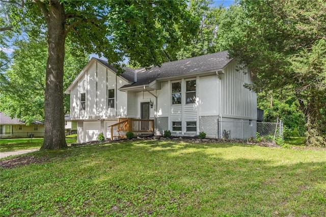 1101 SW Kingscross Rd, Blue Springs, MO 64014 - bi-level home with brick siding and an attached garage