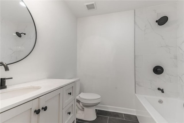 1101 SW Kingscross Rd, Blue Springs, MO 64014 - bathroom featuring vanity, tile patterned floors, and  shower combination