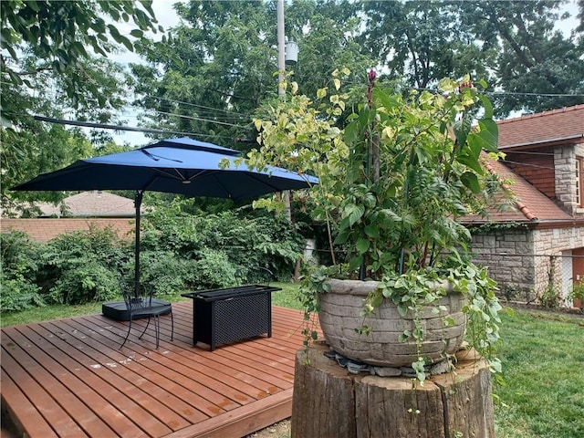 3624 Norledge Ave, Kansas City, MO 64123 - view of wooden deck