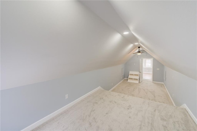 3624 Norledge Ave, Kansas City, MO 64123 - additional living space featuring vaulted ceiling, light colored carpet, and recessed lighting