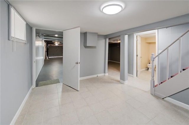 3624 Norledge Ave, Kansas City, MO 64123 - finished basement featuring baseboards and stairs