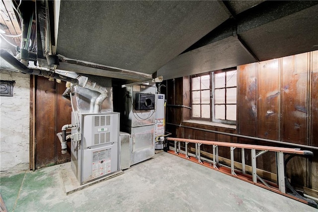 3624 Norledge Ave, Kansas City, MO 64123 - utility room featuring gas water heater and heating unit