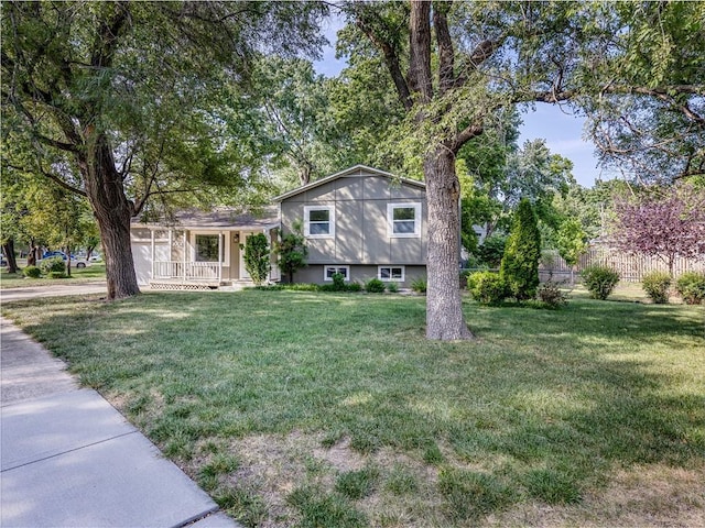 10013 Benson St, Overland Park, KS 66212 - split level home featuring a porch