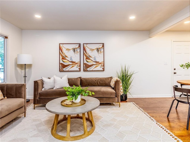 10013 Benson St, Overland Park, KS 66212 - living room featuring light wood-style floors and recessed lighting