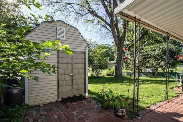 3021 Appleton Ave, Independence, MO 64052 - view of patio / terrace with a shed