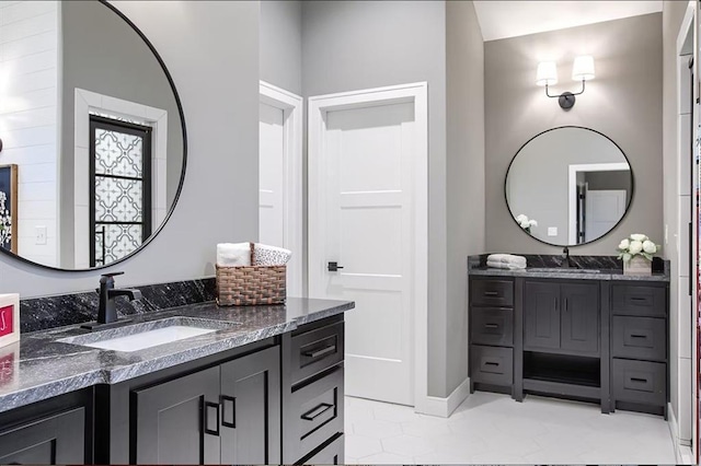 3409 W 187th St, Overland Park, KS 66085 - full bath with two vanities and baseboards
