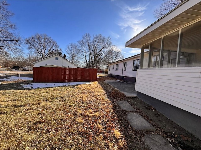 3649 S Park Ave, Independence, MO 64052 - view of yard featuring a sunroom