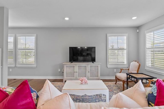 3726 SW Walsh Dr, Lees Summit, MO 64082 - living area with wood finished floors and recessed lighting