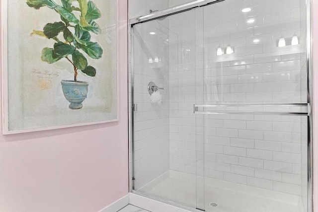 3726 SW Walsh Dr, Lees Summit, MO 64082 - full bathroom featuring a shower stall and baseboards