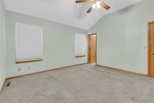 21213 W 51st Ter, Shawnee, KS 66218 - carpeted spare room featuring lofted ceiling and a ceiling fan