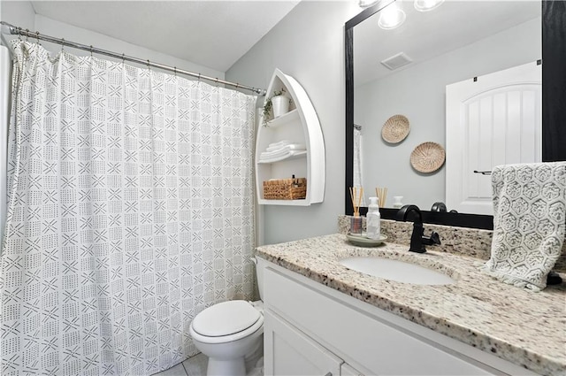 16728 Ruby Way, Basehor, KS 66007 - bathroom featuring vanity, tile patterned flooring, and curtained shower