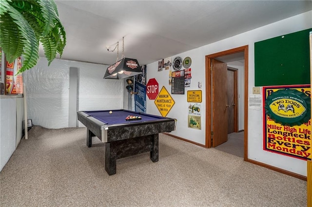 596 E 1732nd Rd, Baldwin City, KS 66006 - recreation room with carpet flooring and billiards table