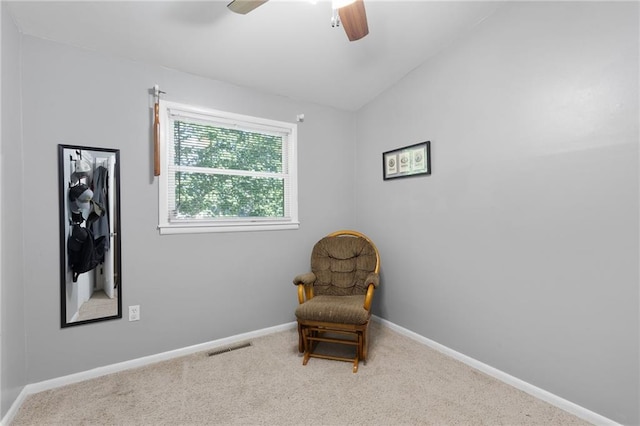 1101 Anderson St, Warrensburg, MO 64093 - unfurnished room with a ceiling fan, carpet flooring, and lofted ceiling