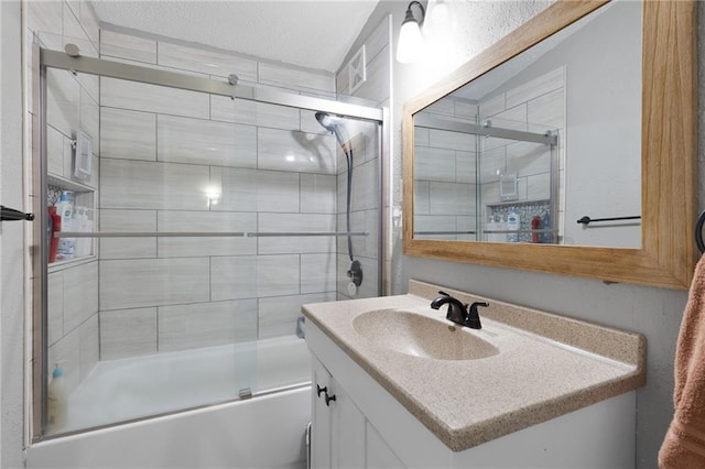1101 Anderson St, Warrensburg, MO 64093 - bathroom featuring shower / bath combination with glass door and vanity