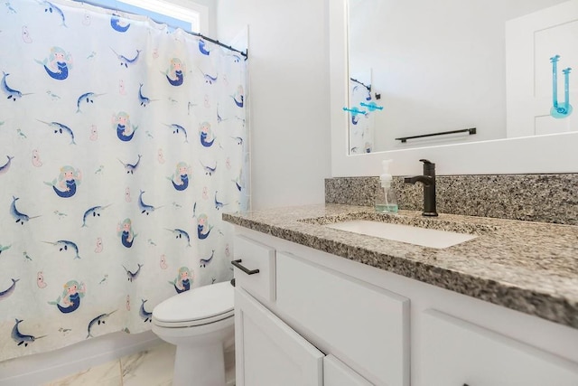 1034 SW Cheshire Dr, Lees Summit, MO 64083 - full bath featuring vanity and marble look tile flooring