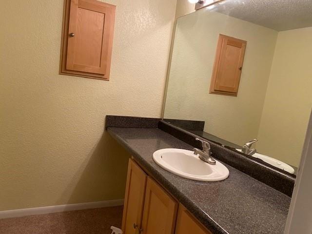 1848 E 97th St Unit C & D, Kansas City, MO 64131 - bathroom featuring vanity and a textured ceiling