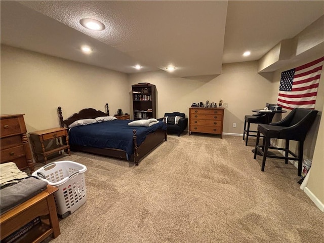1840 W Fredrickson Cir, Olathe, KS 66061 - carpeted bedroom with recessed lighting and a textured ceiling