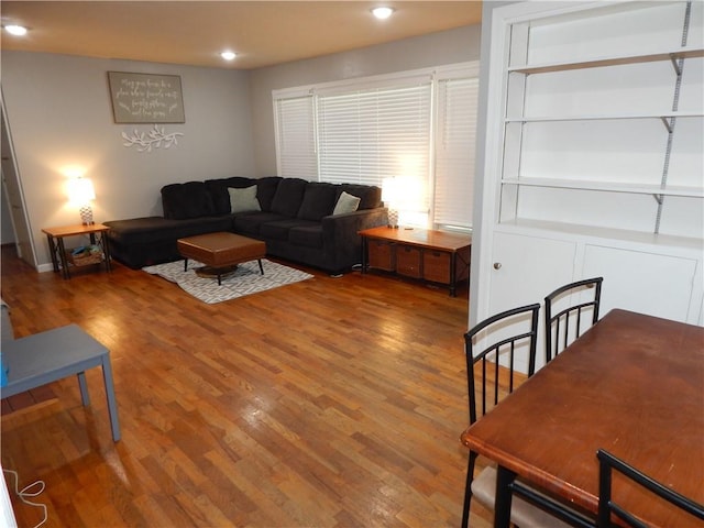 2031 Spruce St, Leavenworth, KS 66048 - living room with wood finished floors and recessed lighting