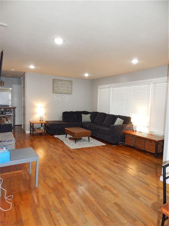 2031 Spruce St, Leavenworth, KS 66048 - living room with wood finished floors and recessed lighting