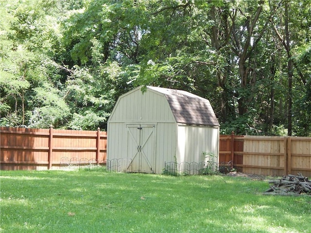 2031 Spruce St, Leavenworth, KS 66048 - view of shed featuring a fenced backyard