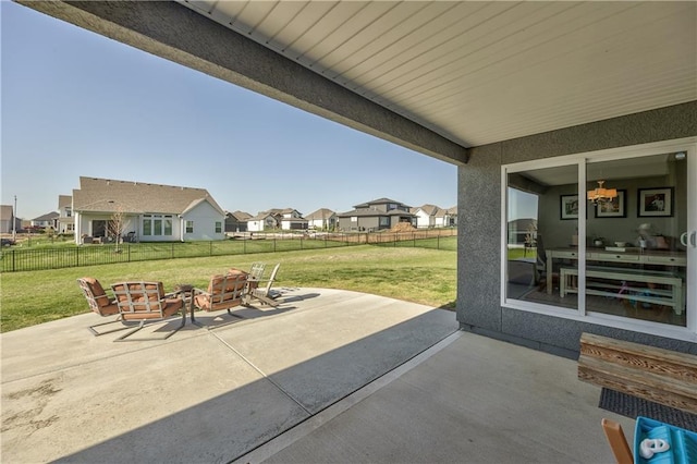4246 Lakeview Ter, Basehor, KS 66007 - fenced backyard featuring a patio and a residential view