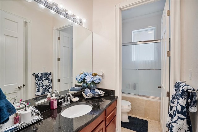 1702 Cedar Ridge Rd, Parsons, KS 67357 - full bathroom with tiled shower / bath, vanity, and tile patterned flooring