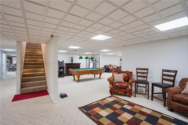 1702 Cedar Ridge Rd, Parsons, KS 67357 - playroom with carpet flooring and pool table
