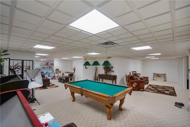 1702 Cedar Ridge Rd, Parsons, KS 67357 - rec room featuring carpet floors and billiards table