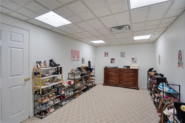 1702 Cedar Ridge Rd, Parsons, KS 67357 - misc room featuring carpet flooring and a paneled ceiling