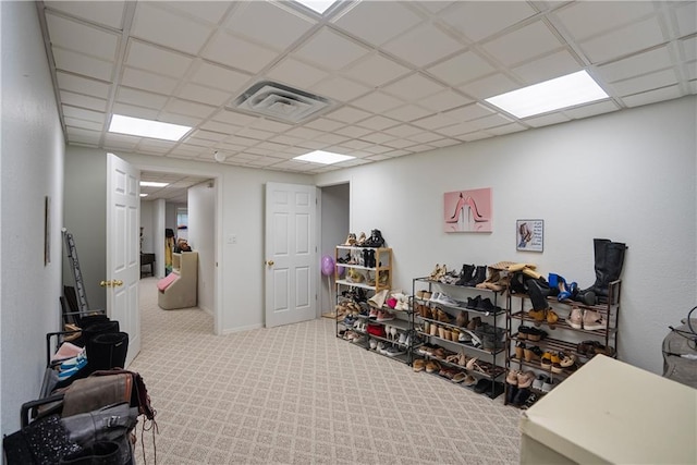 1702 Cedar Ridge Rd, Parsons, KS 67357 - office with carpet floors and a drop ceiling